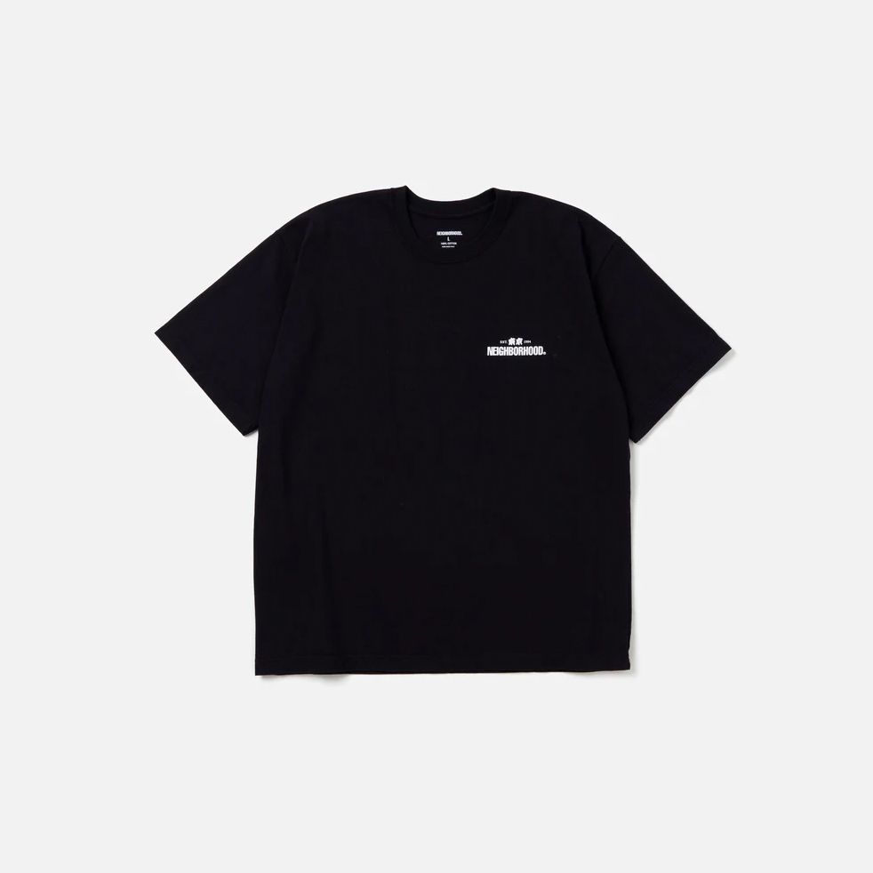 -(B3d04)-NEIGHBORHOOD NH. TEE SS-4 NBHD 東京 短T 黑色/灰色-241PCNH-ST04