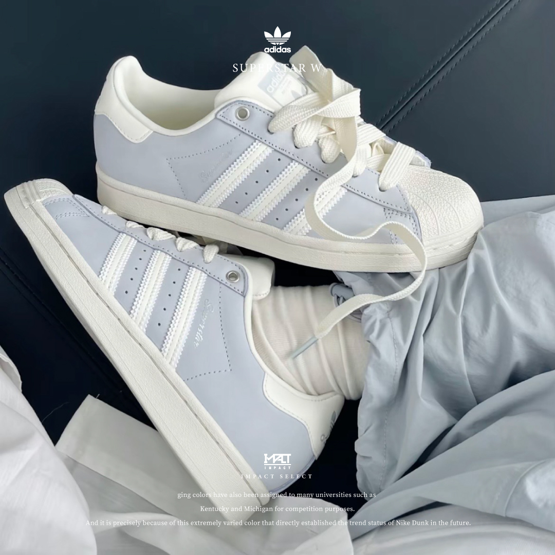 Adidas OG Superstar W 奶油藍灰 IE3037