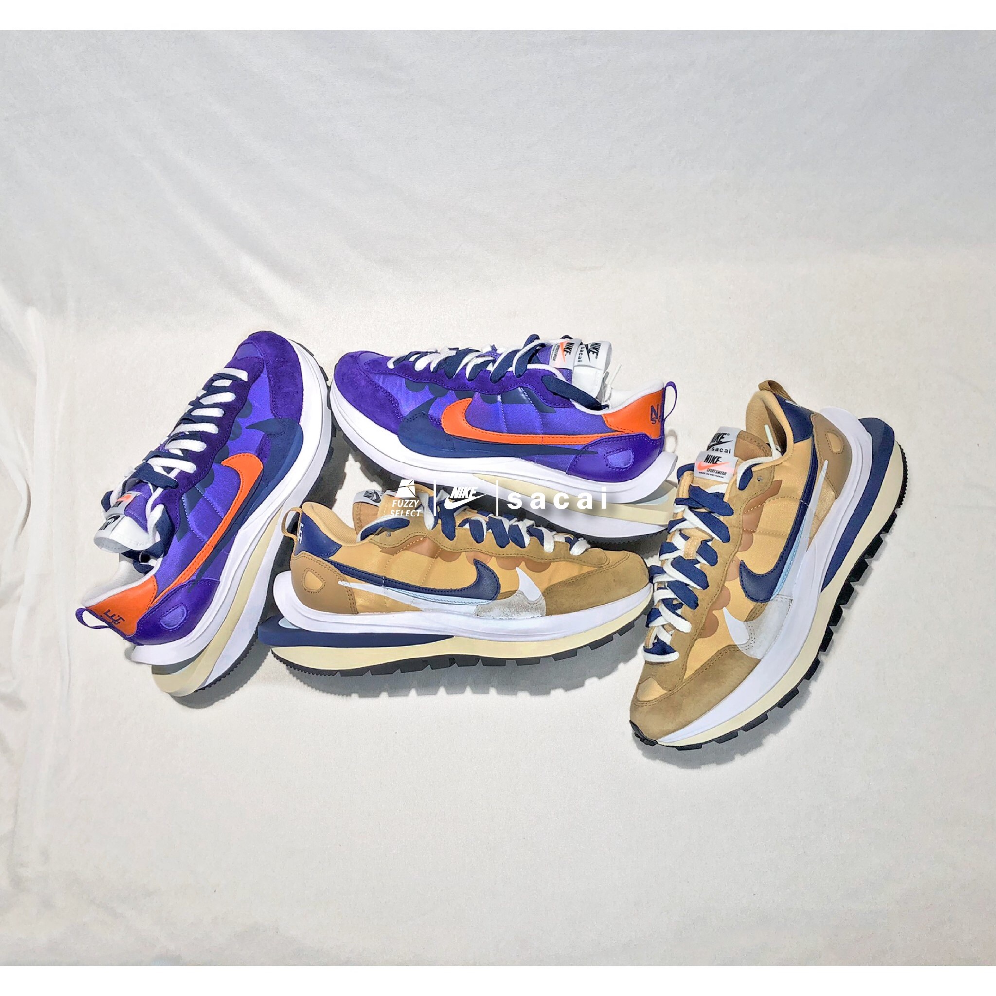 【逢甲FUZZY】Nike Vaporwaffle / Sacai 奶茶 DD1875-200 紫 DD1875-500