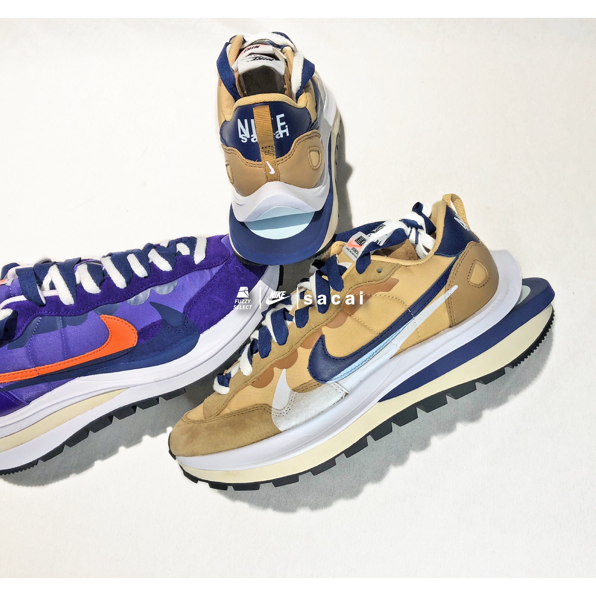 【逢甲FUZZY】Nike Vaporwaffle / Sacai 奶茶 DD1875-200 紫 DD1875-500