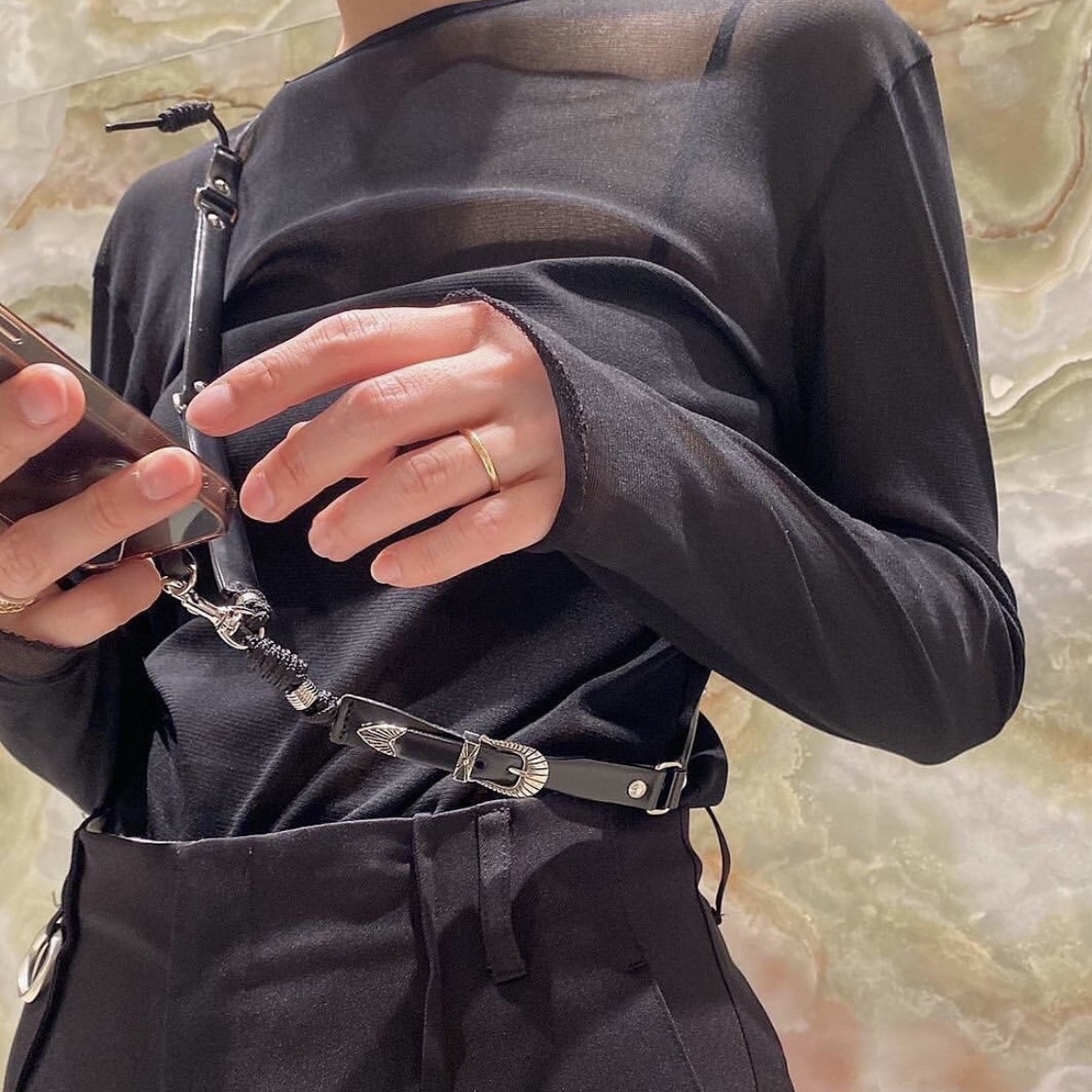 PRE-ORDER) TOGA ARCHIVES LEATHER PHONE STRAP