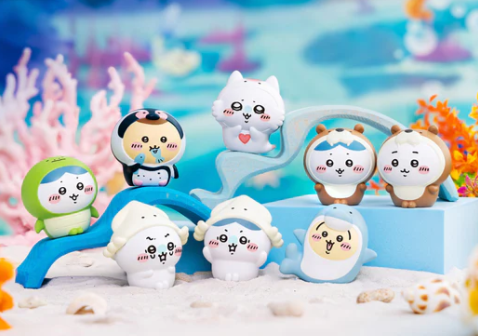 Chiikawa 水族館 手指粒粒 膠擺設 盲盒-