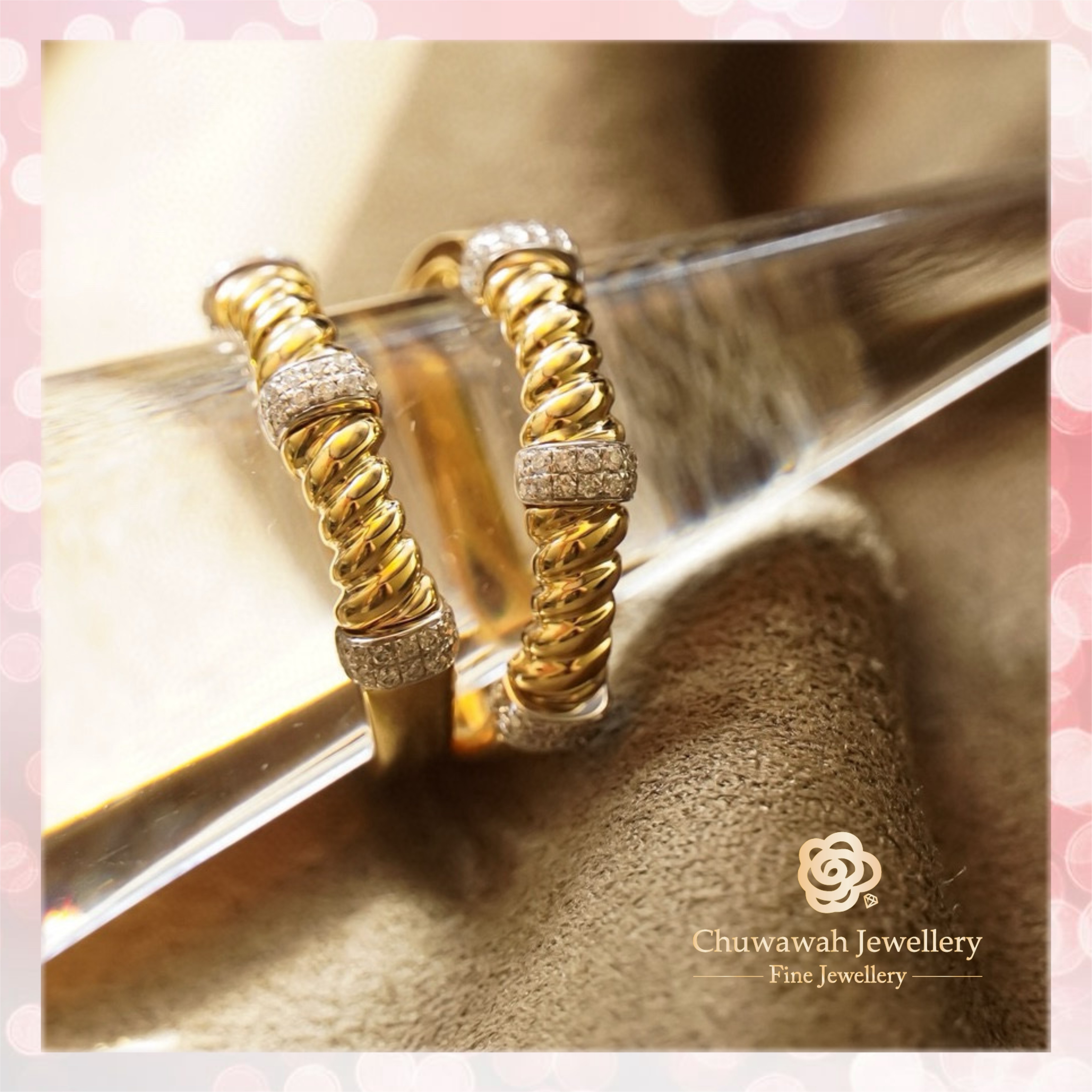 Vintage Diamond Twist Ring Band (DR01040424)