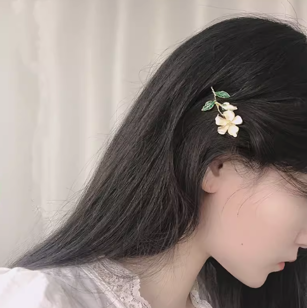 [4 FOR RM10] Fresh Vintage Gardenia Flower Side Hair Clip
