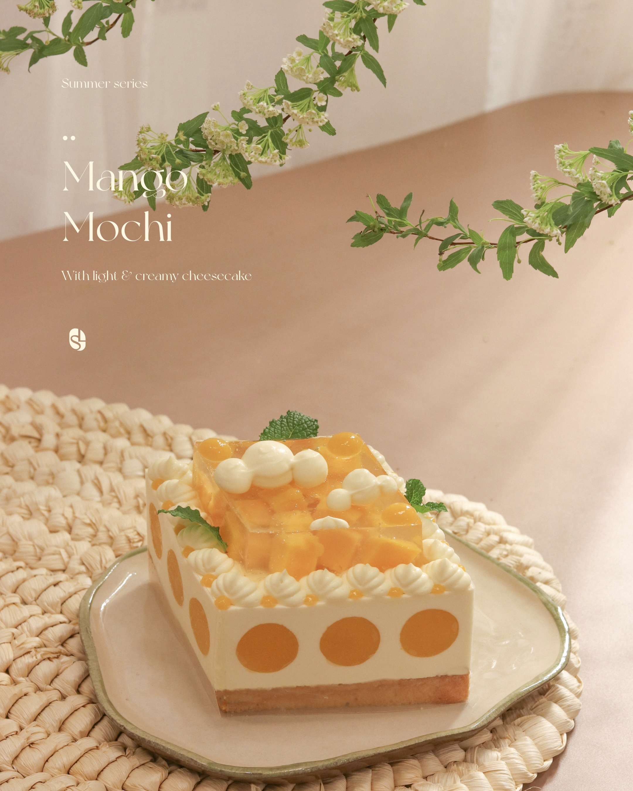 夏日限定：呂宋芒麻糬芝士蛋糕