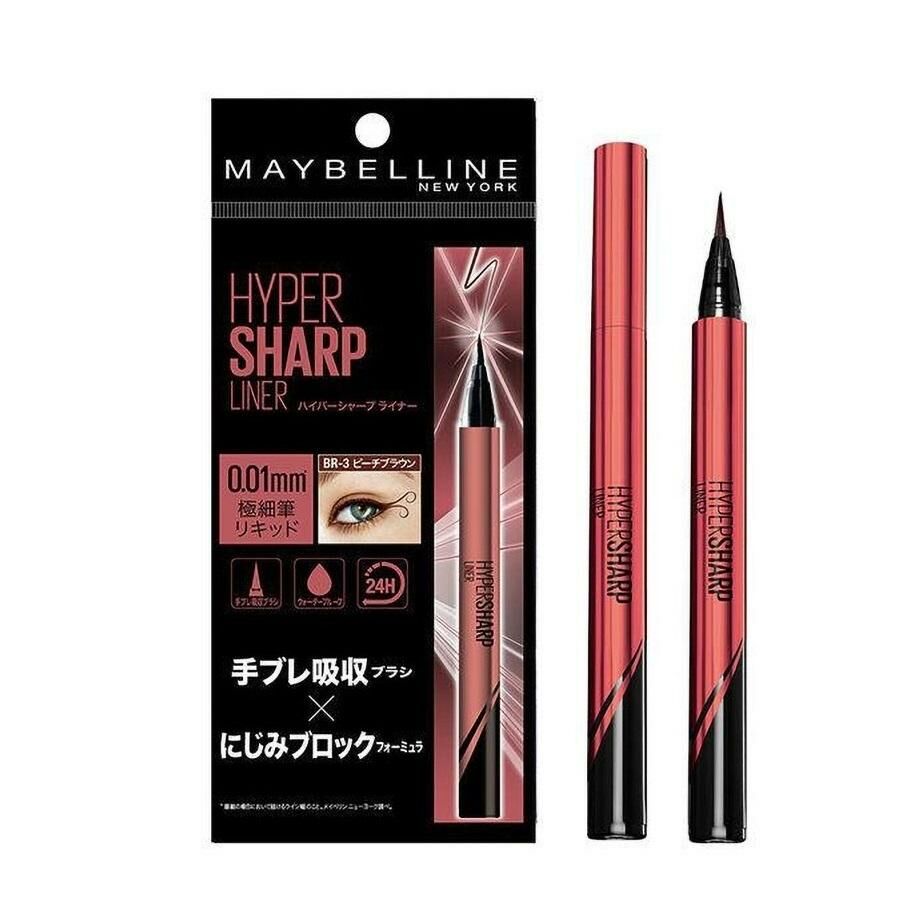 Maybelline New York - 極細持妝防水眼線液 #BR-3 蜜桃棕 0.5g