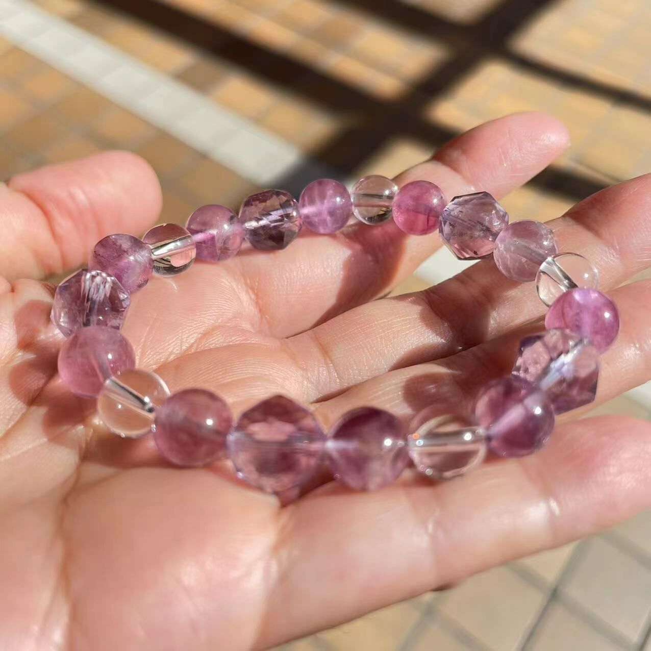 紫晶 紫螢石 白晶 天然 水晶 日本 手作 禮物 2025日本直郵