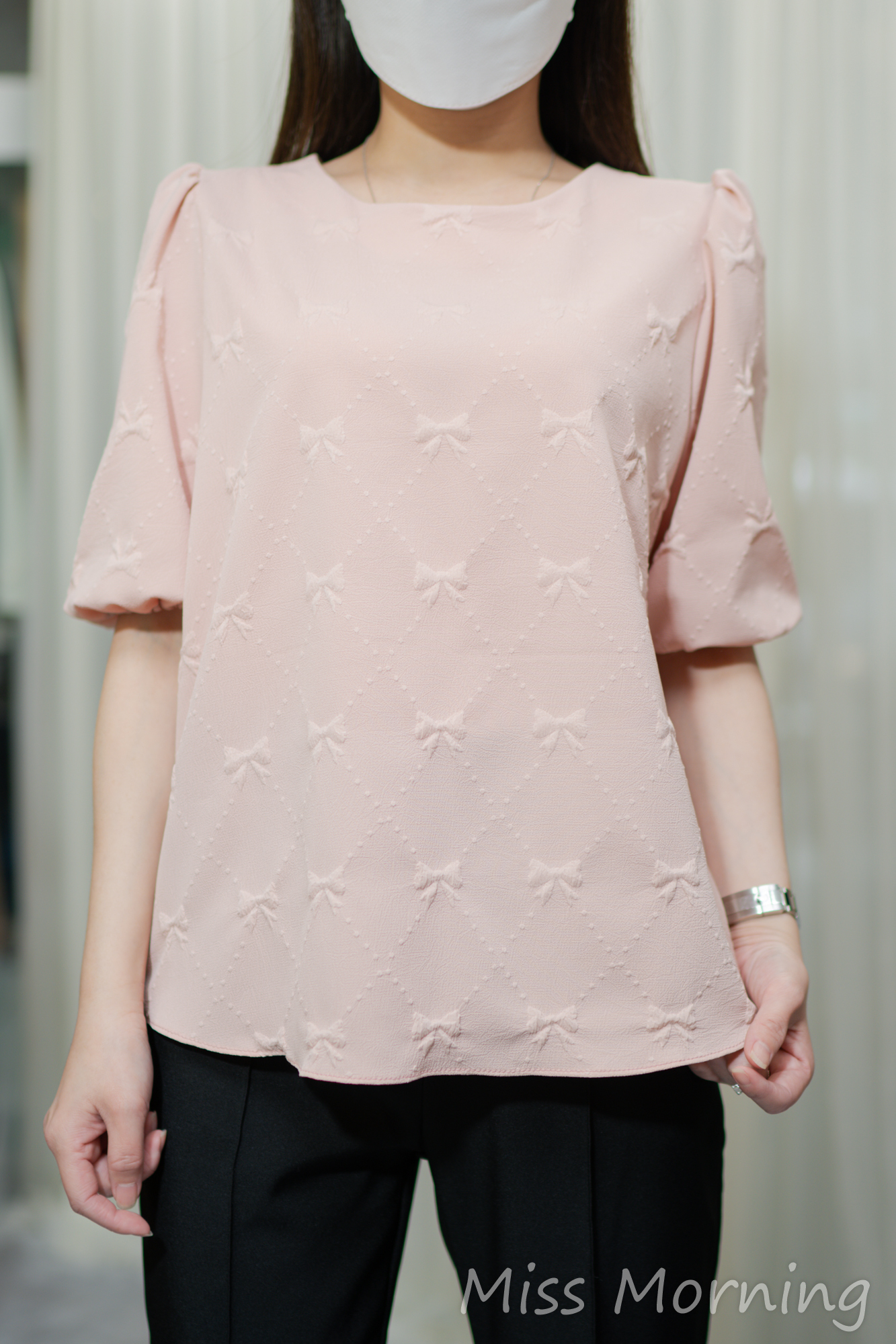 蝴蝶壓花上衣(13822)