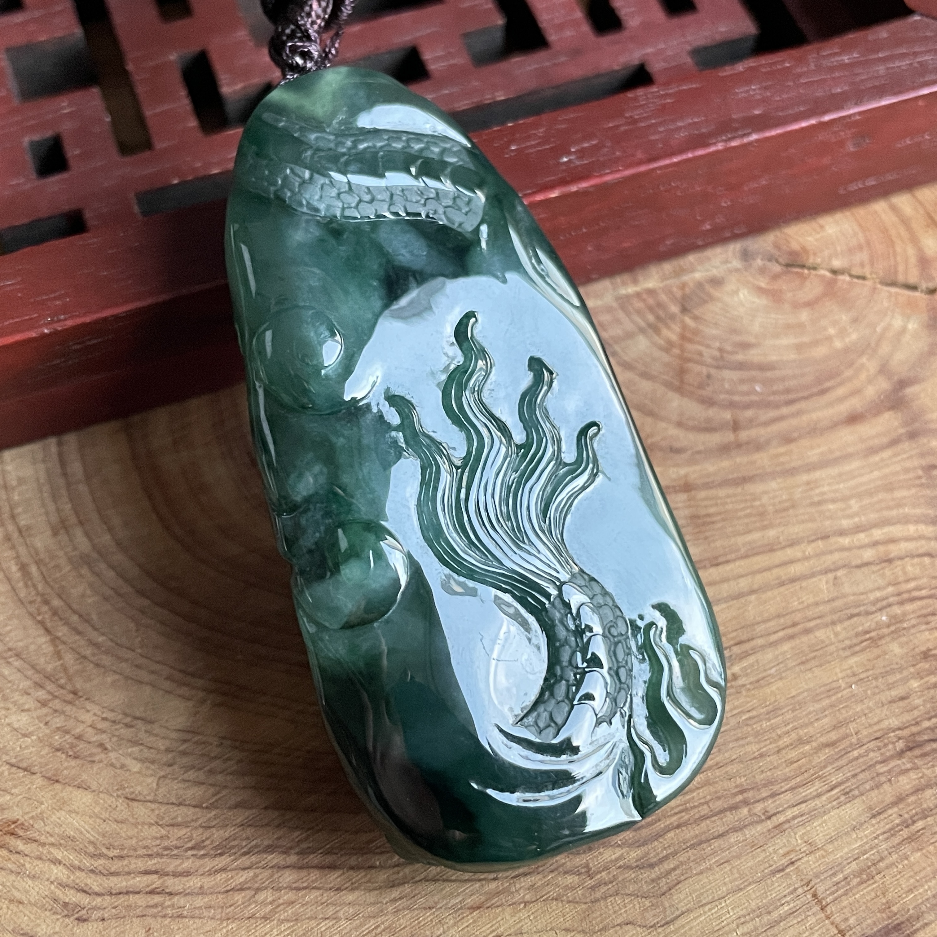 J2322 翡翠莫西沙冰藍龍行天下