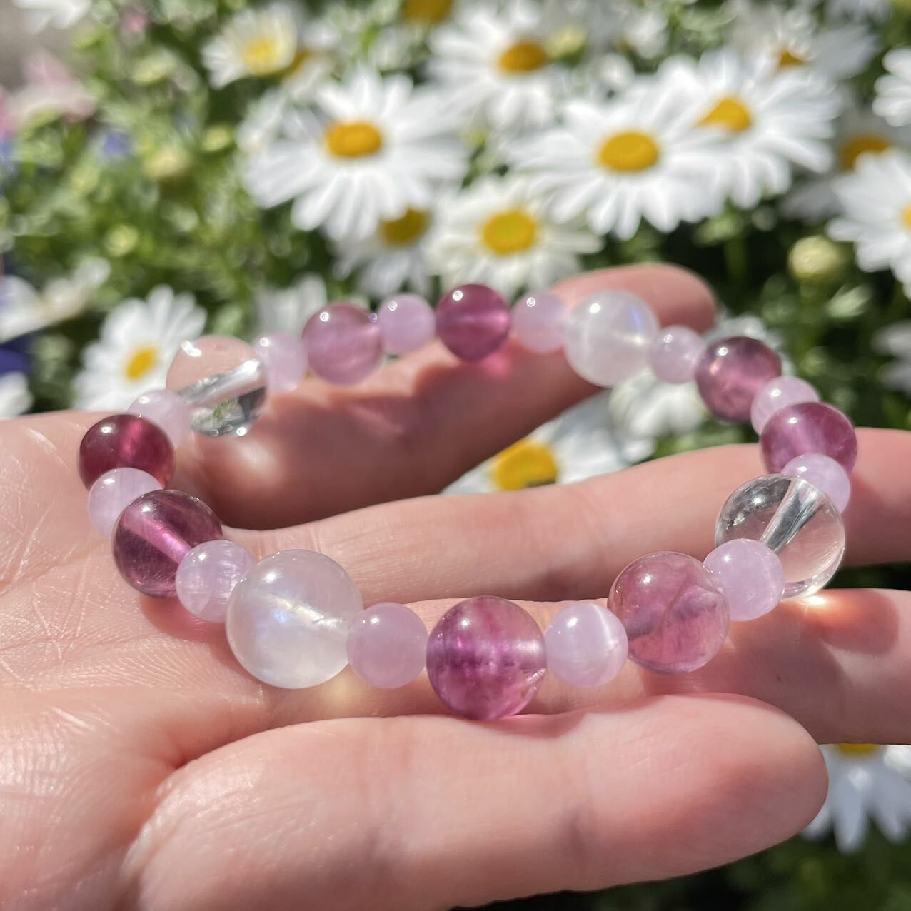 紫晶 白晶 月亮石 天然 水晶 手作 禮物 2025新年 日本直郵
