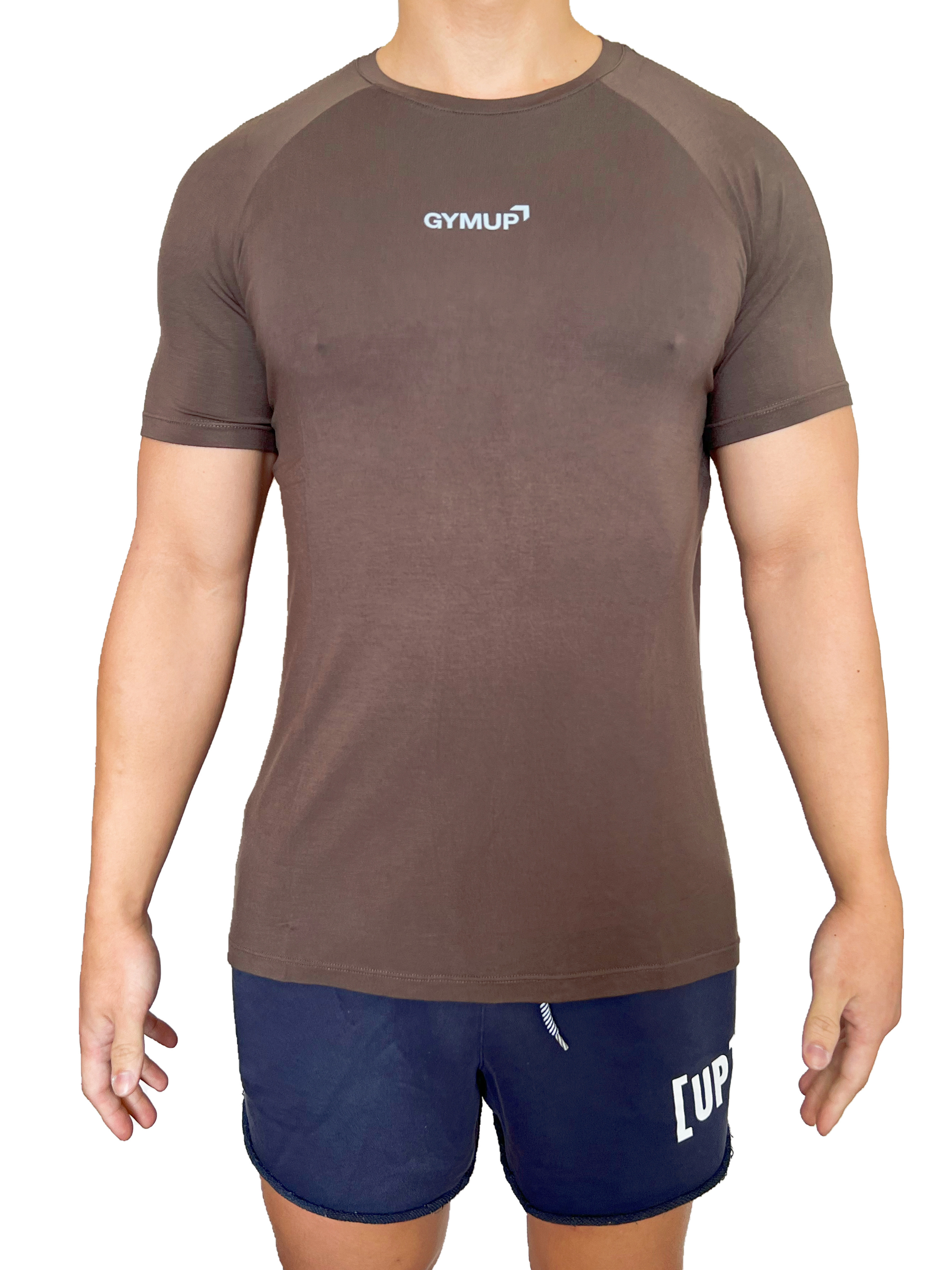 GYMUP 肌肉訓練T恤 01 深棕灰