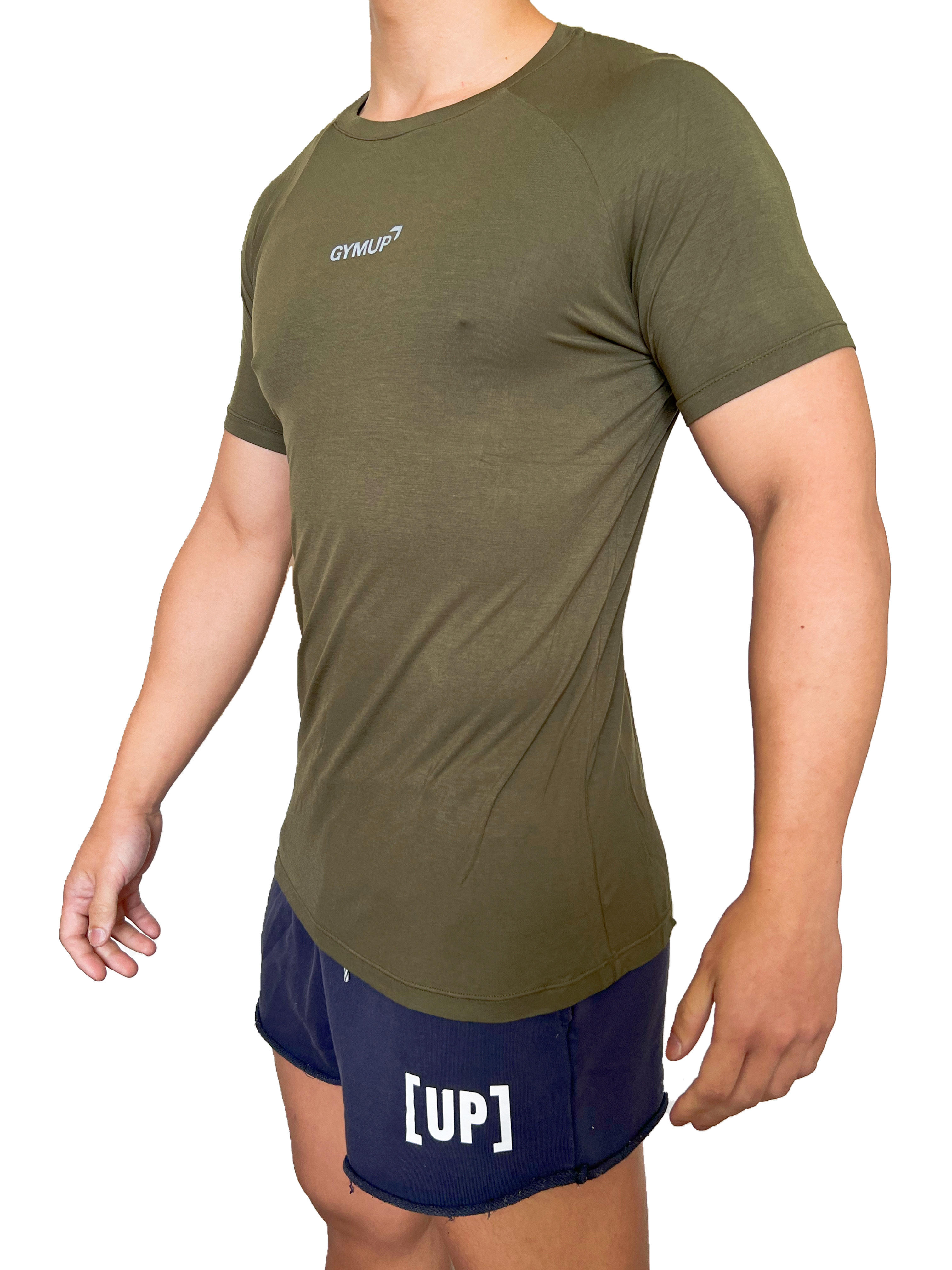 GYMUP 肌肉訓練T恤 01 深軍綠