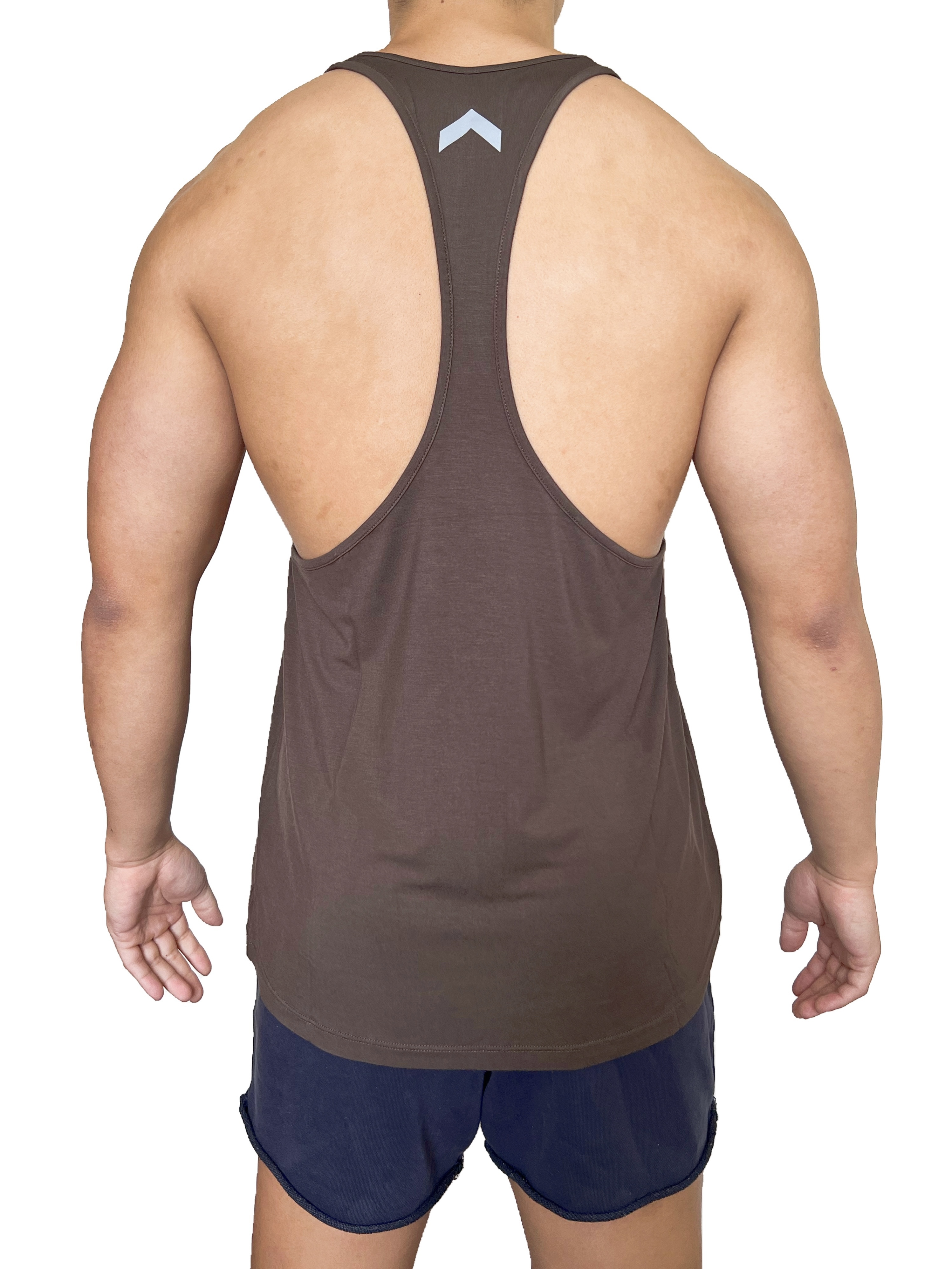 GYMUP 挖背肌肉背心 05 深棕灰