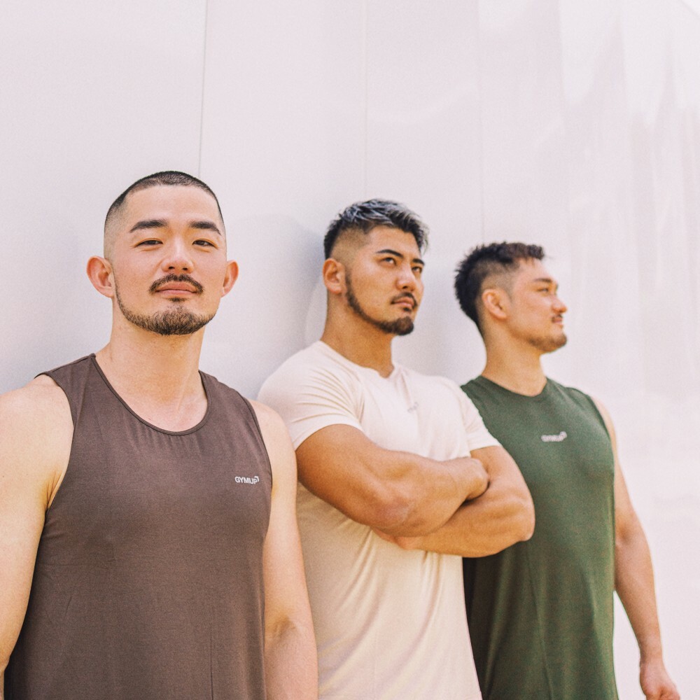 GYMUP 肌肉側開背心 06 深軍綠