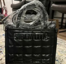 [S] STEVE MADDEN DT622470 BNIKO SQUARE QUILTED CROSSBODY,BLACK, 193624894596 (SSM234)