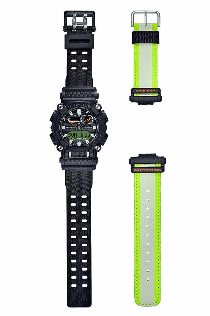 Casio G-Shock GA-900E-1A3 附加反光布錶帶 手錶 (香港行貨)