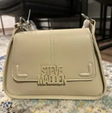 [S] STEVE MADDEN DT622370 BPORTIA CROSSBODY,CREAM, 193624920431 (SSM243)
