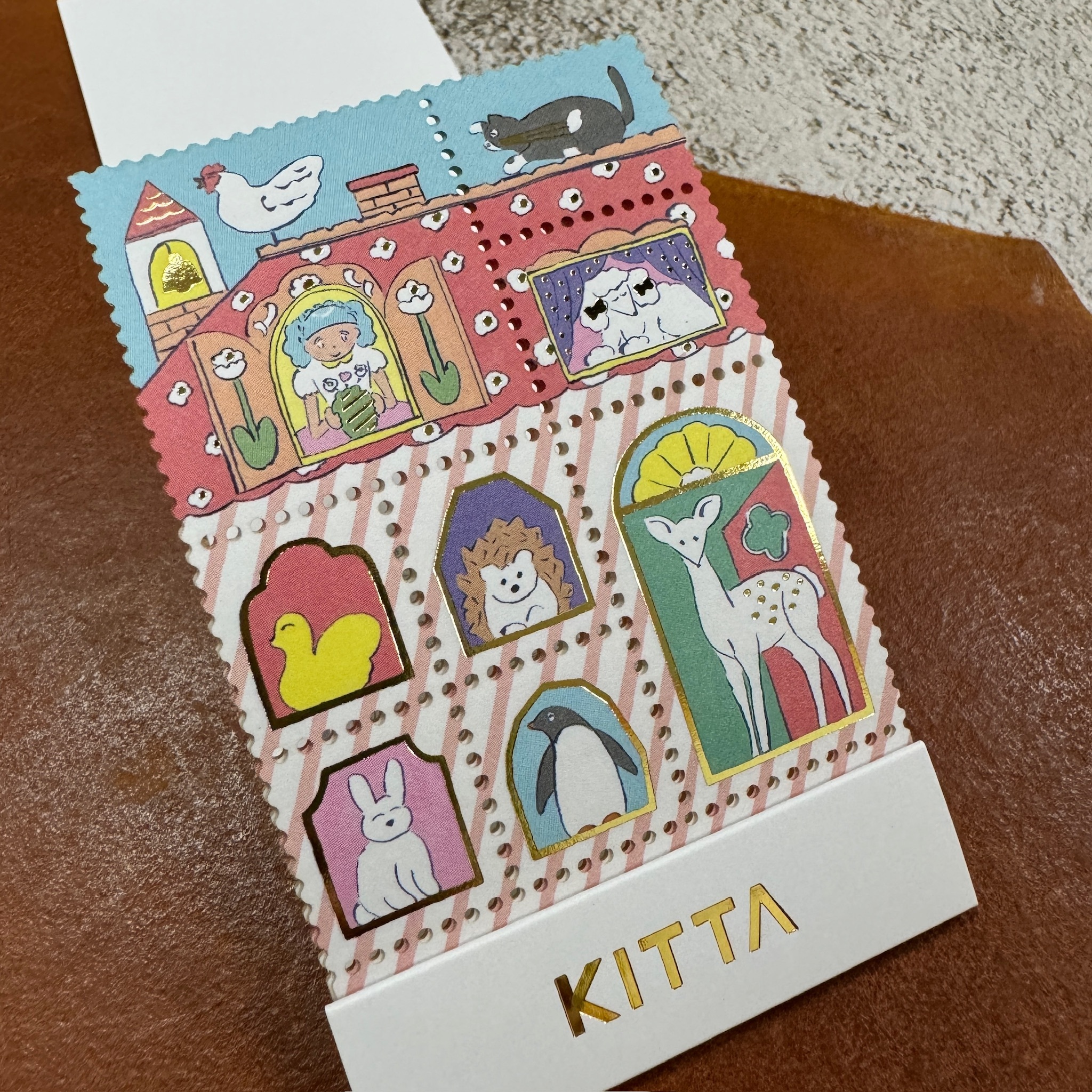 KITTA｜家 燙金郵票系列 隨身攜帶和紙膠帶 KITPP002
