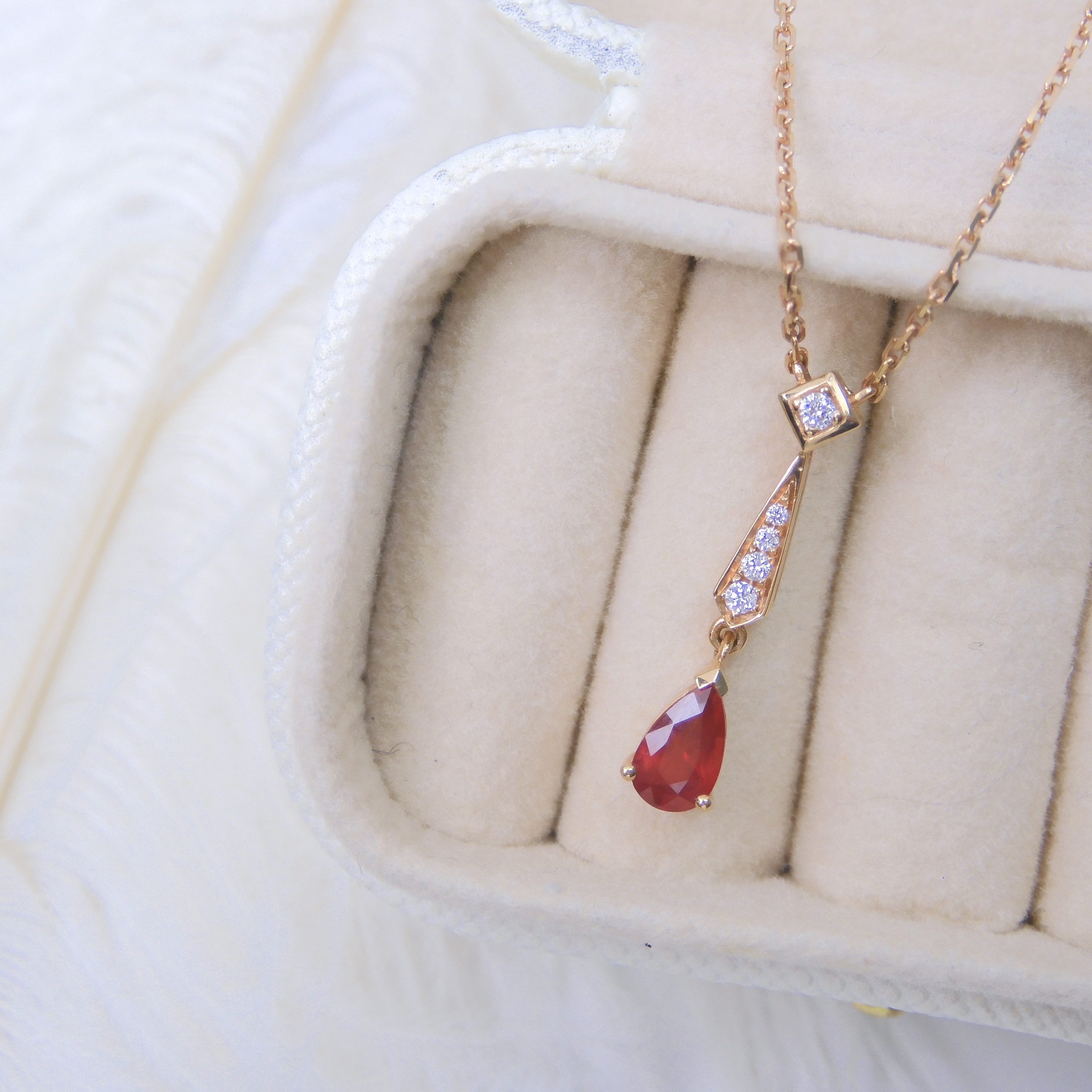 18K金 0.48ct 紅寶石項鏈 (配國際證書)