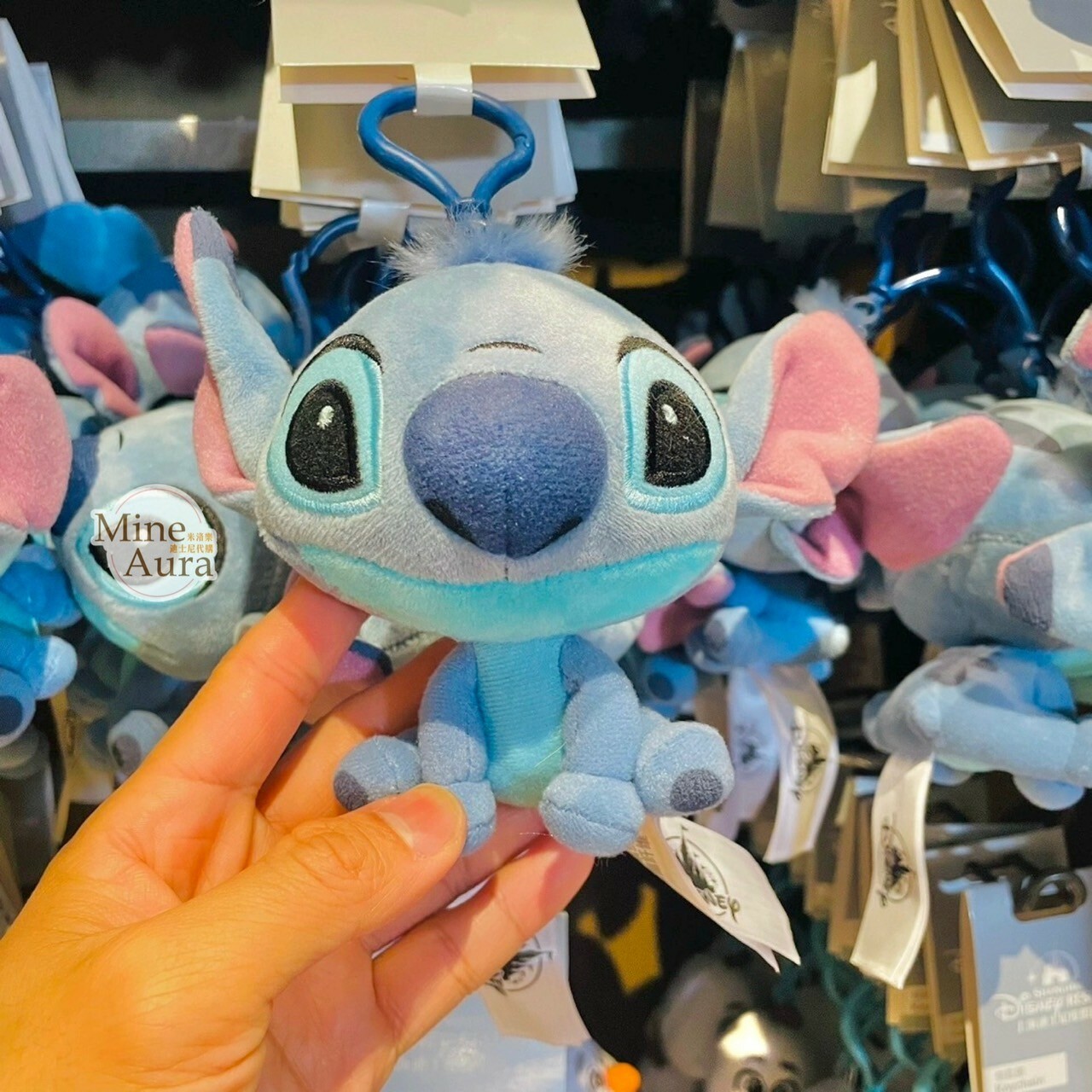 Q版 史迪奇 Stitch 絨毛造型 鑰匙圈 吊飾 星際寶貝 Lilo & Stitch -上海迪士尼樂園