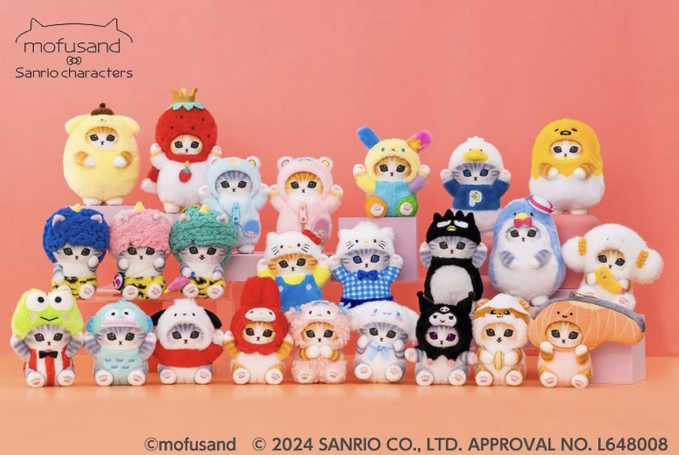 現貨- Mofusand x Sanrio 吊飾公仔