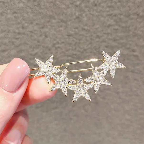 [4 FOR RM10] Japanese-style Elegant  Stars Rhinestones Hair Clip