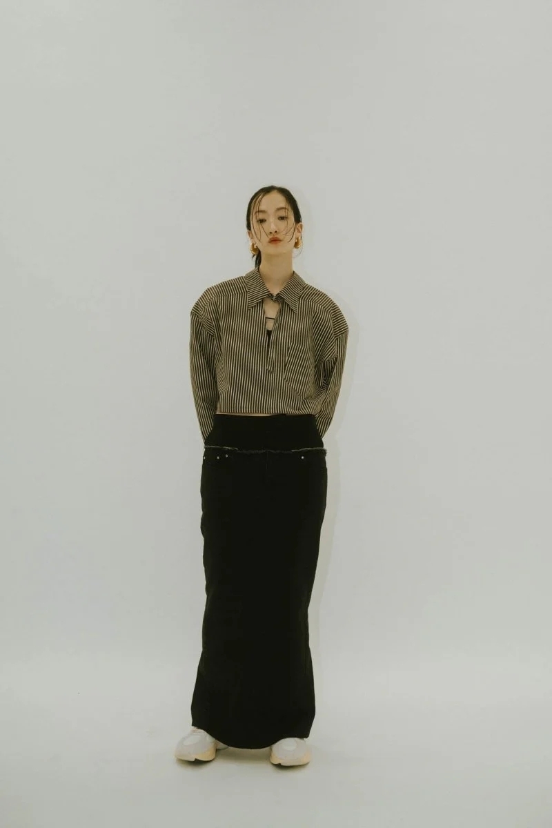 Knuth Marf docking maxi denim skirt 新品 docking maxi denim skirt/2color | KNUTH MARF