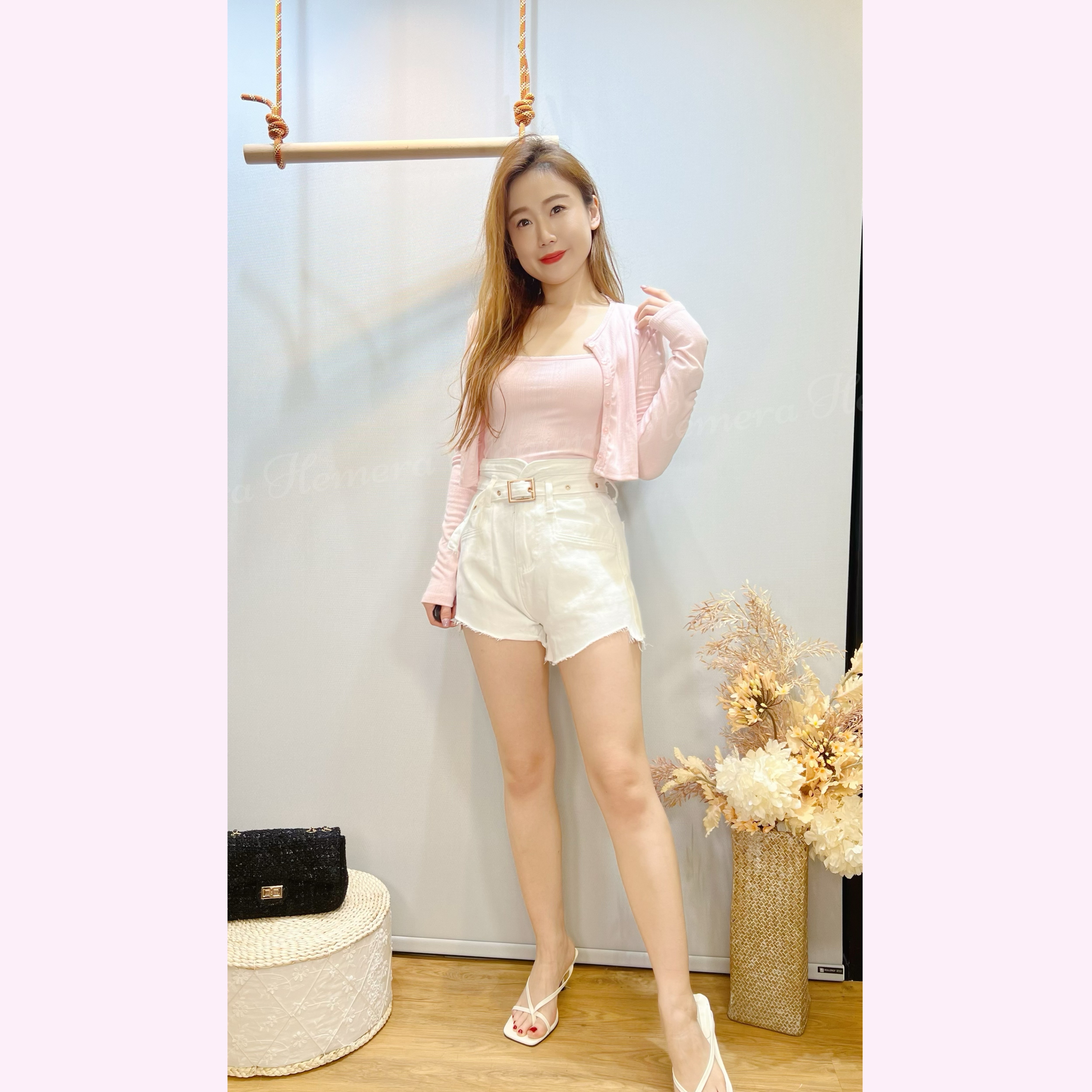 ST24W0406 甜美吊帶背心連短版外套