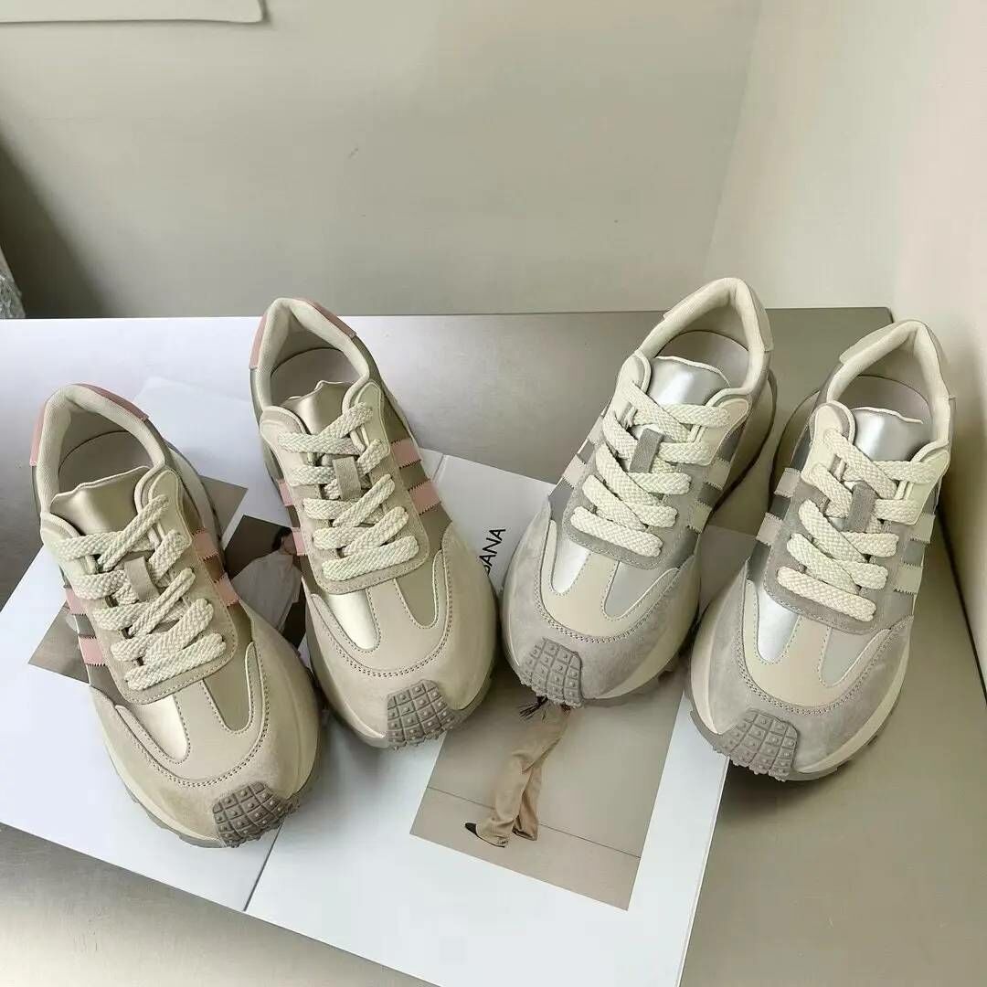 銀色條文牛皮阿甘鞋