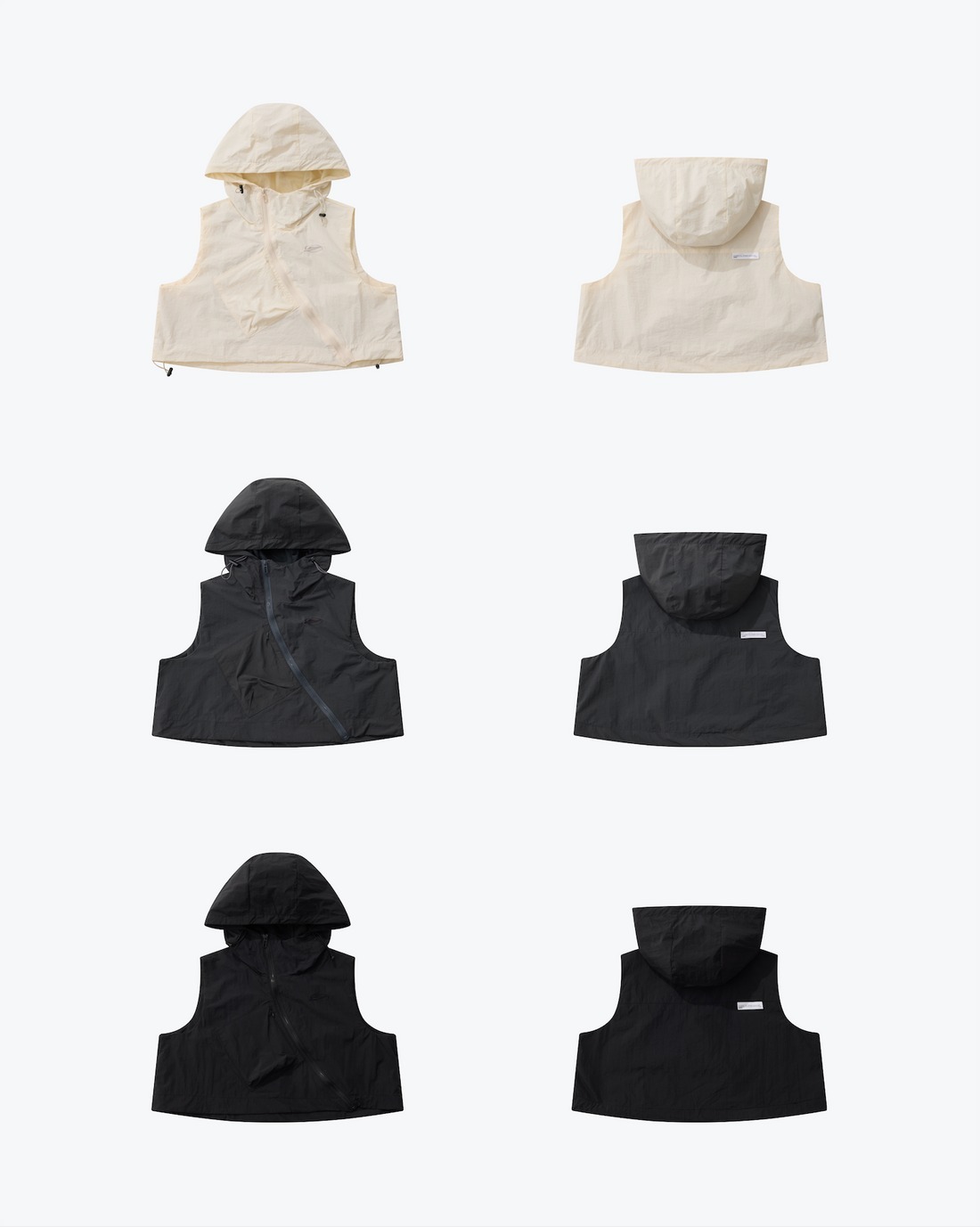 SENSE DIAGONAL ZIPPER  VEST