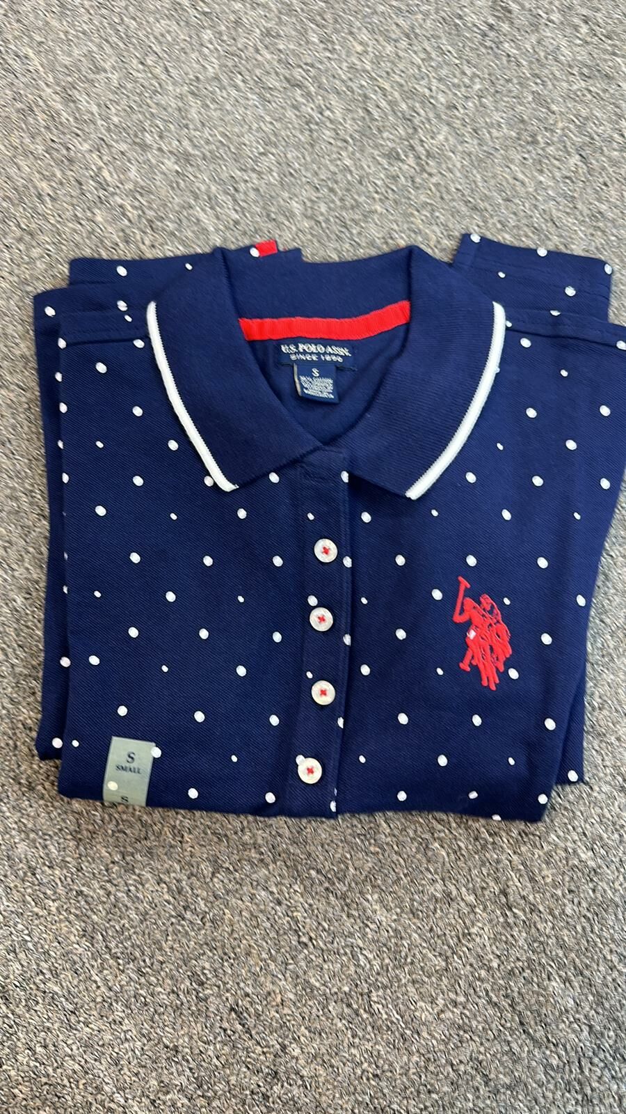 【現貨】U.S. POLO ASSN. L0405107 女裝連衣裙 (波點深藍色)