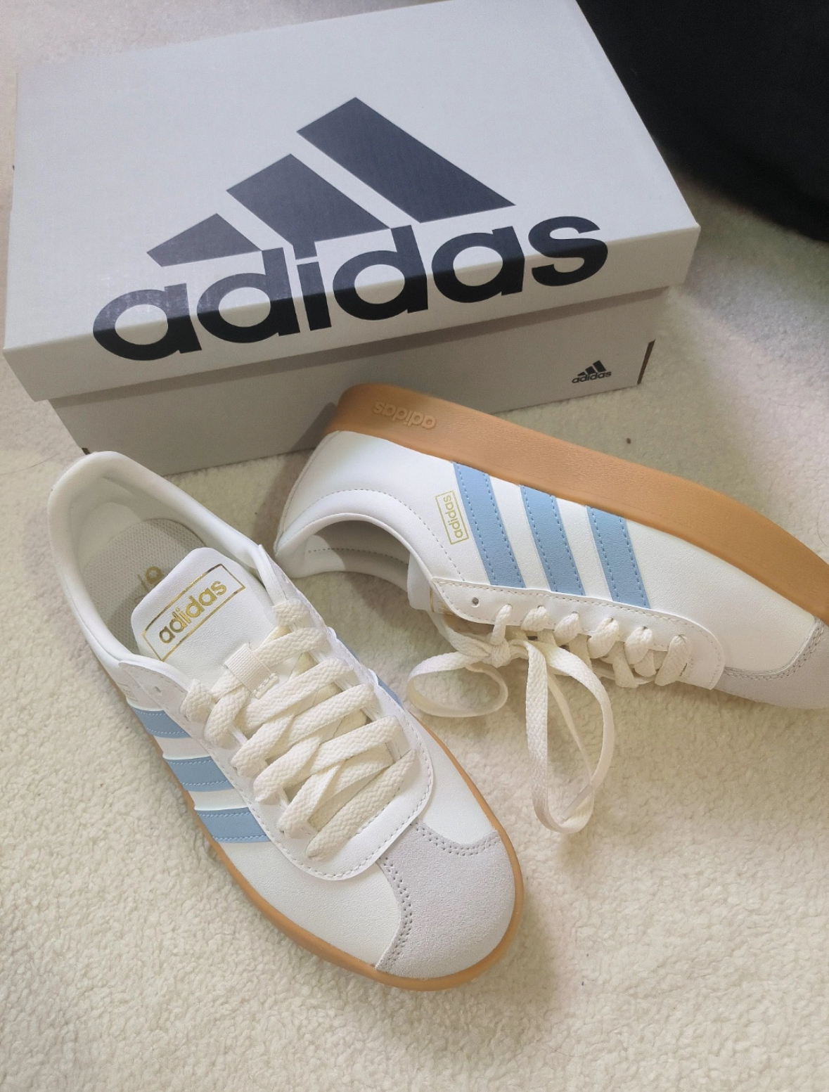 Adidas Neo VL Court Classic 白藍白色藍色焦糖底板鞋JH5063/預購