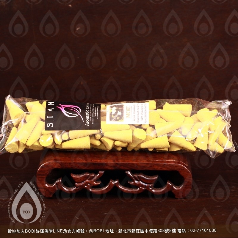 BOBI十彩塔香大包裝實拍,黃色錐形塔香與長袋包裝