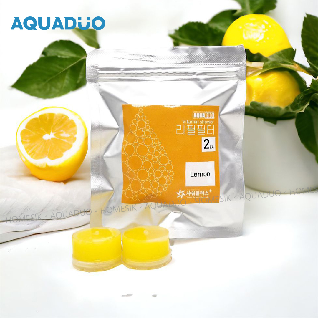 AQUADUO 檸檬維他命花灑頭濾芯 2件裝  580VT-LEM