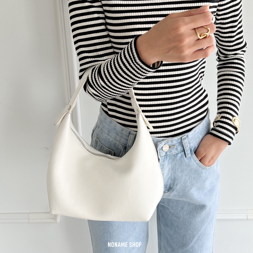 MYMOOD 皮革 半月形 單肩包 四色