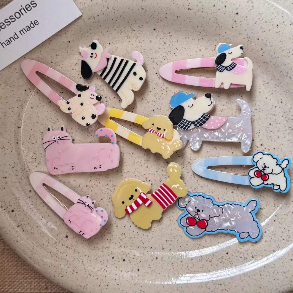 《40538》♾️cute繽紛可可愛愛2入髮夾