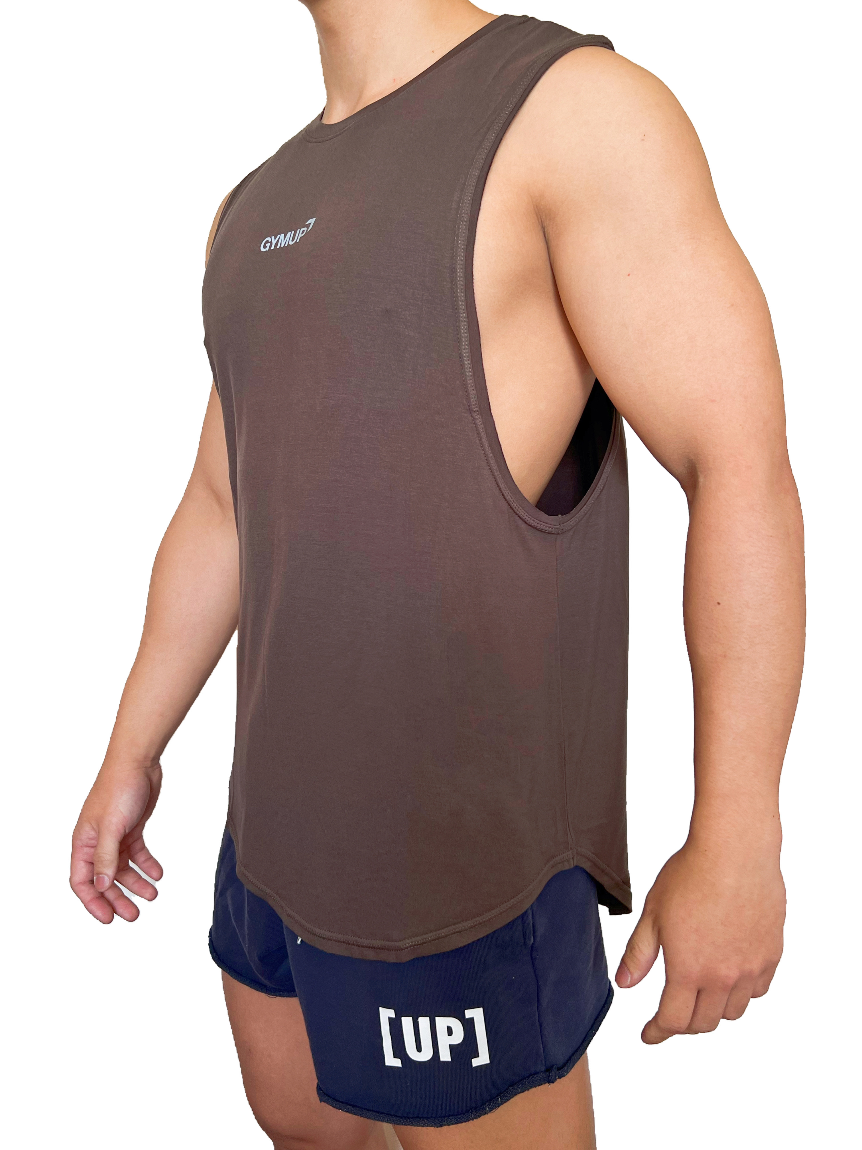 GYMUP 側開訓練背心 07 深棕灰