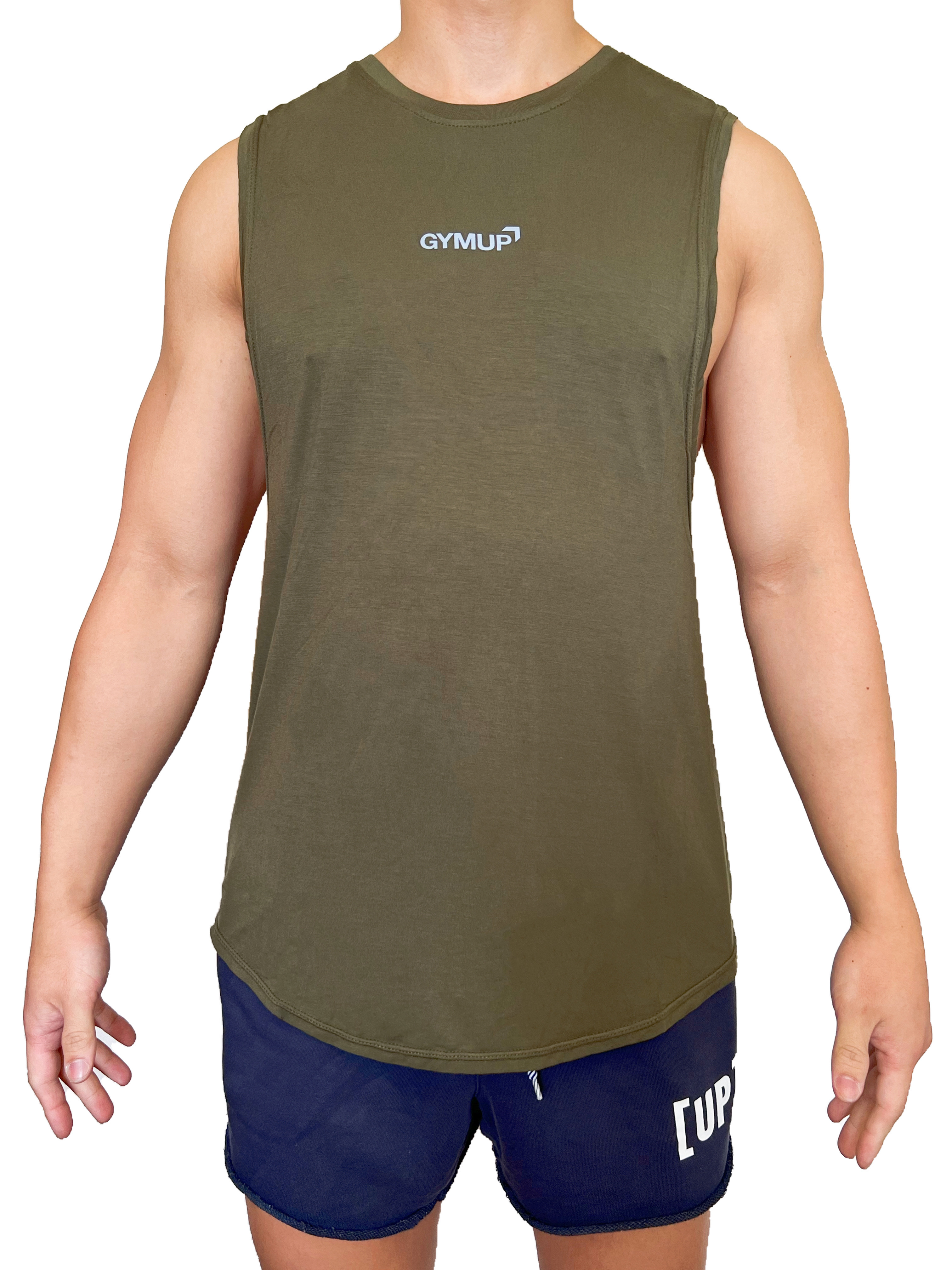 GYMUP 側開訓練背心 07 深軍綠