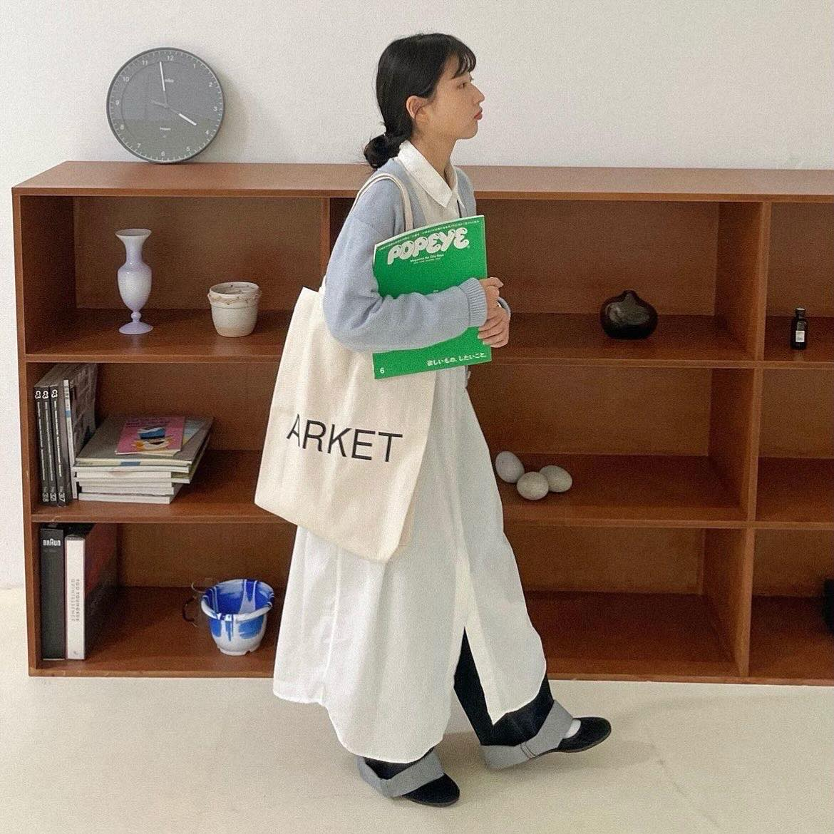 ARKET CANVAS TOTE BAG