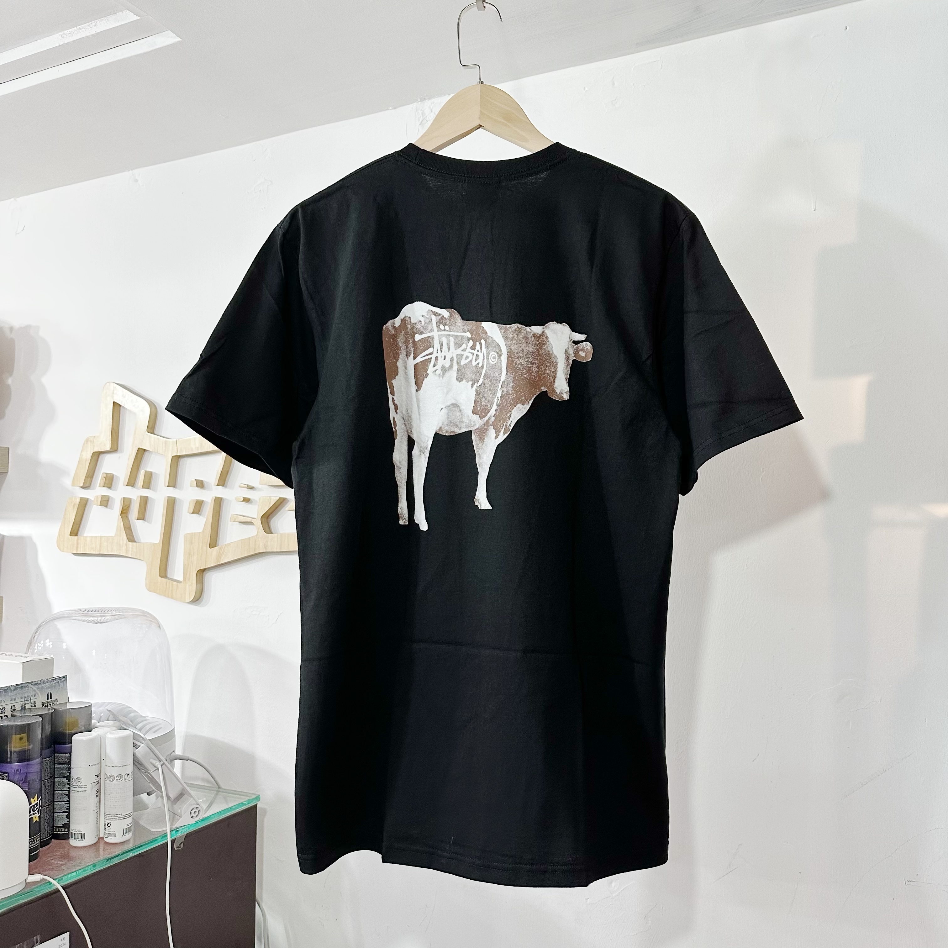 STUSSY Men's Grassfed Tee (Black)