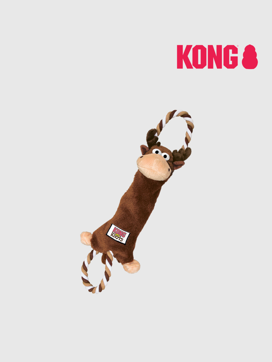 【KONG】繩結絨毛拉扯玩具｜麋鹿