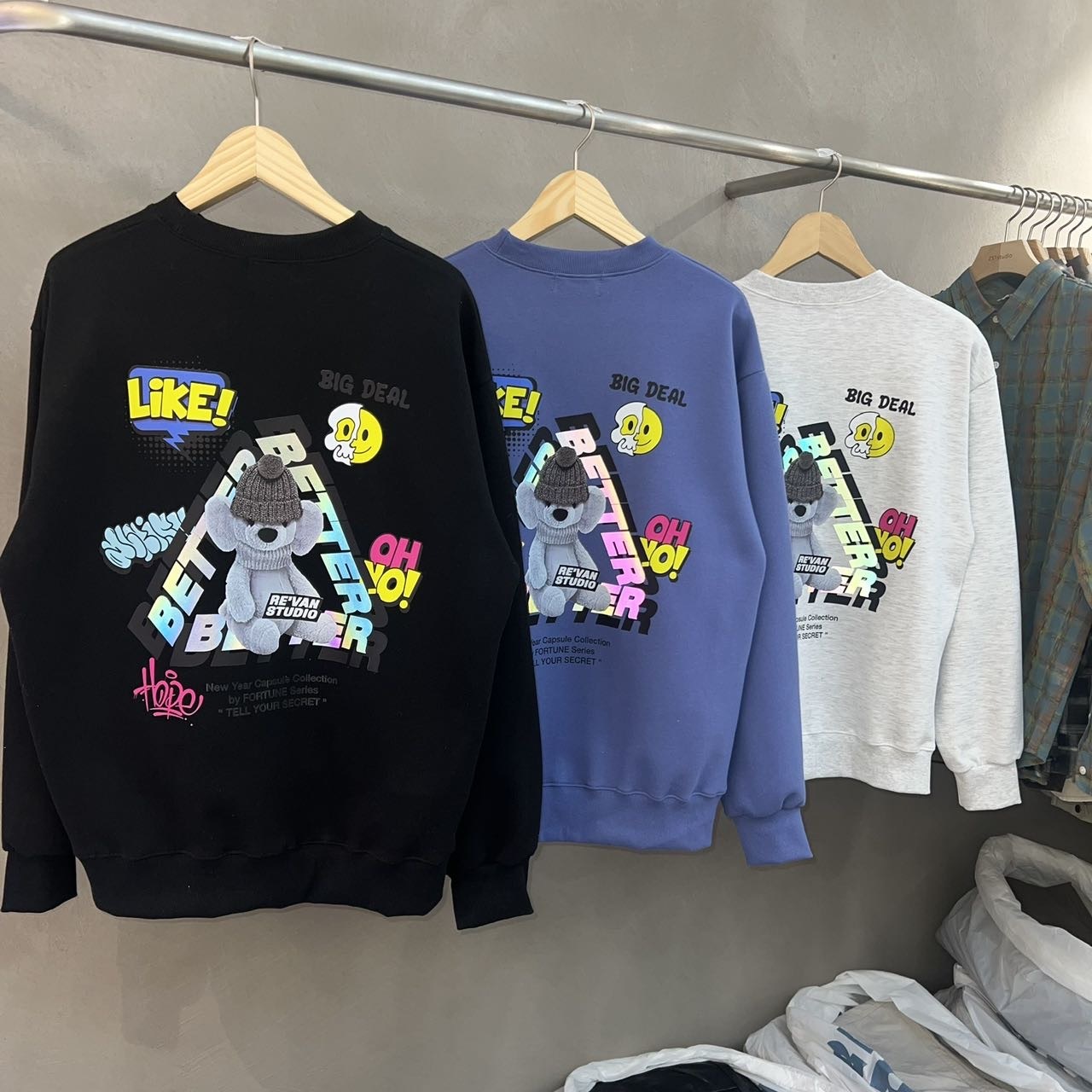 🇰🇷 韓國潮牌 幻彩 狗仔 🐶 薄衛衣 原價 $299（K4/M393）