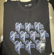 [S] CALVIN KLEIN ALL OVER SIGNATURE LOGO SS T-SHIRT,BLACK, 40844BP-001 (SCK504)