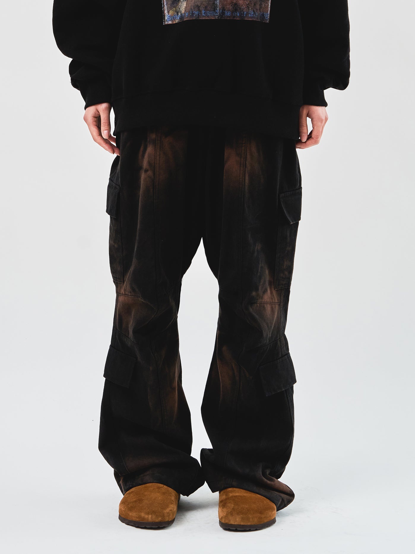 燃燒噴霧靴型工裝褲