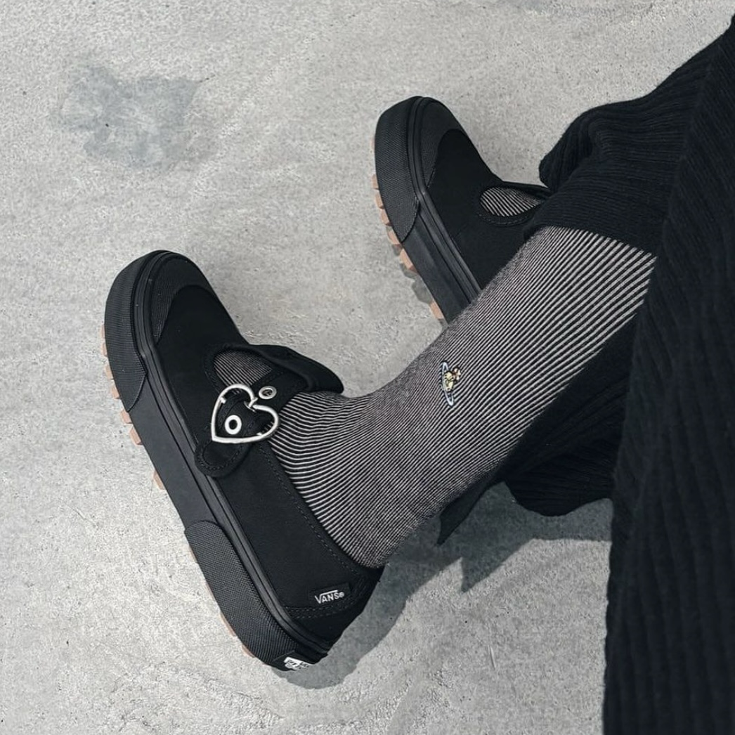 Vans Style 93 Black Gum 全黑 愛心釦 瑪莉珍鞋 厚底增高 瑪麗珍