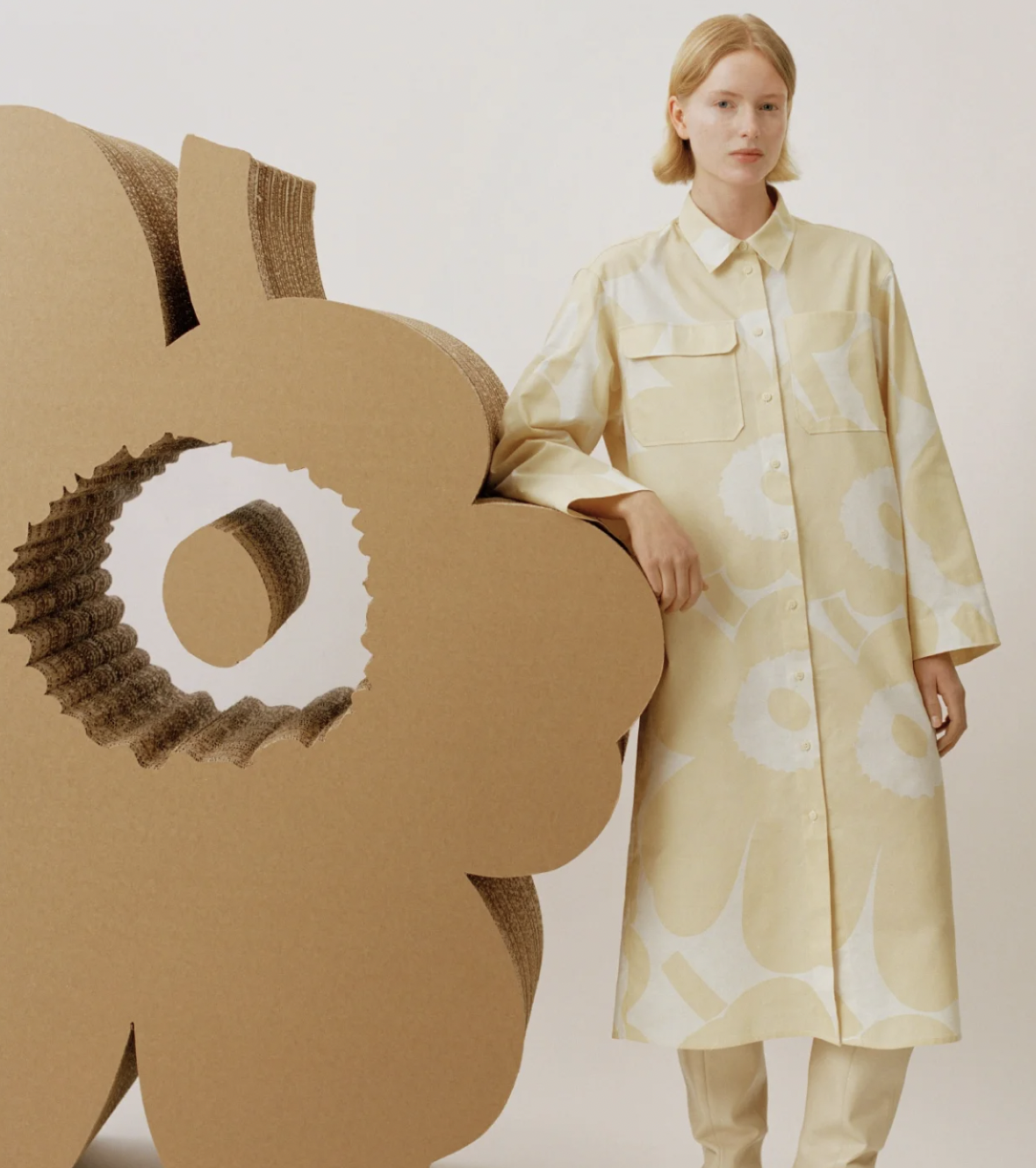 代購現貨 ｜ marimekko 黃色Unikko 長恤衫 |Monokromi Unikko