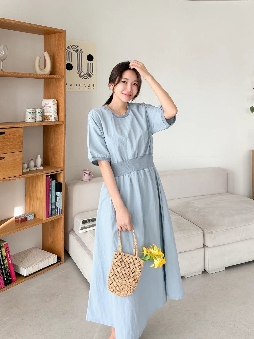 全風衣面料連身裙(13825)