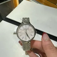 [S] LUXURY WATCH COACH 14504053 JOSIE PINK DIAL SILVER TONE STAINLESS STEEL, 885997461214 (SZZ344)