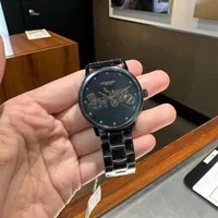 [S] LUXURY WATCH COACH 14502925 GRAND STAINLESS STEEL WATCH,BLACK, 885997247658 (SZZ348)