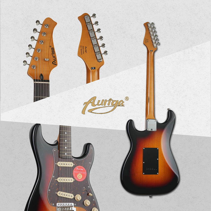 Auriga A-8350 3TS 日落漸層 加拿大楓木 小搖座電吉他 單單單